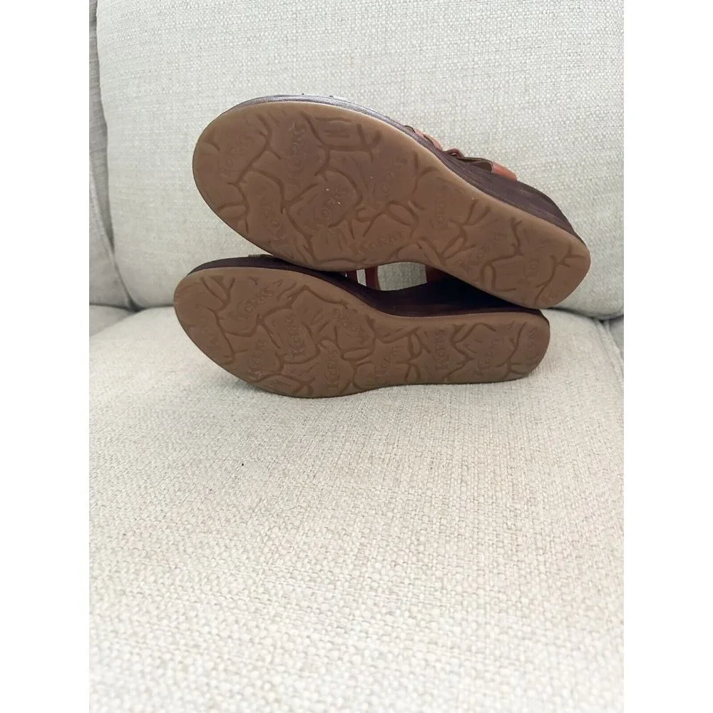 Kork‎ Ease Marley Shoes Women’s 11 M Orange Slingback Sandals Platform Cinnamon